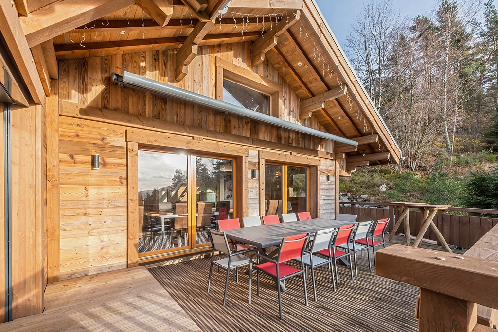 terrasse chalet ski